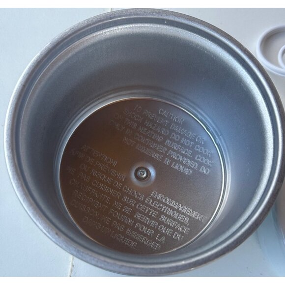 FineLife Auto Products Stainless Steel Mini Crockpot Stoneware 0.65 Quart (NIB) - Picture 12 of 16